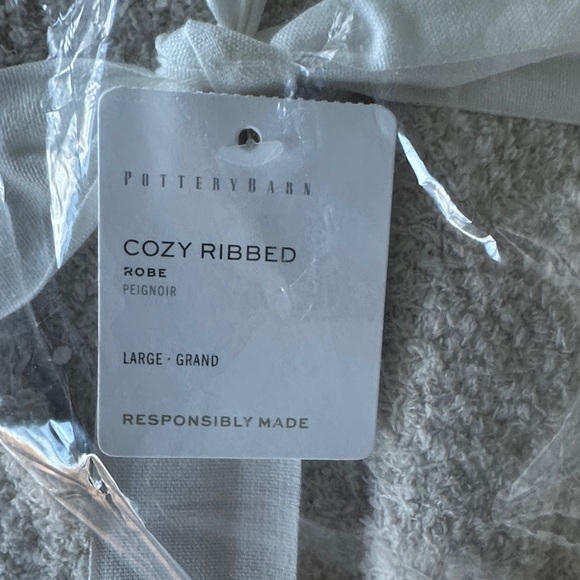 Cozy Ribbed Robe - Cream - Picture 2 of 4